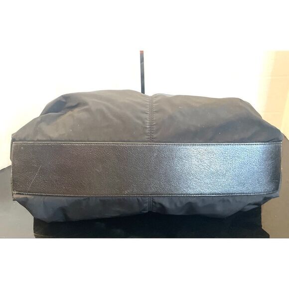 BRIGHTON Black NICHELLE Nylon/Patent Leather Large Tote Handbag Double Strap - Picture 7 of 12